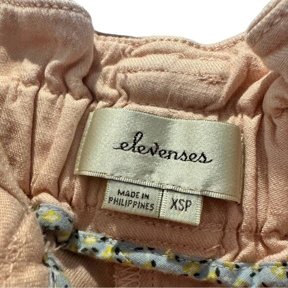 Anthropologie Elevenses Romantic Pink Beachy Linen Blend Paperbag Pants Size XS - Picture 4 of 8